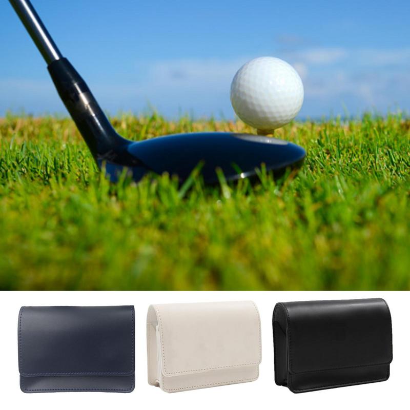 Funda para telémetro de Golf de PU, bolsa protectora para telémetro de Golf, bolsa pequeña de transporte con forro interior suave, suministros de Golf