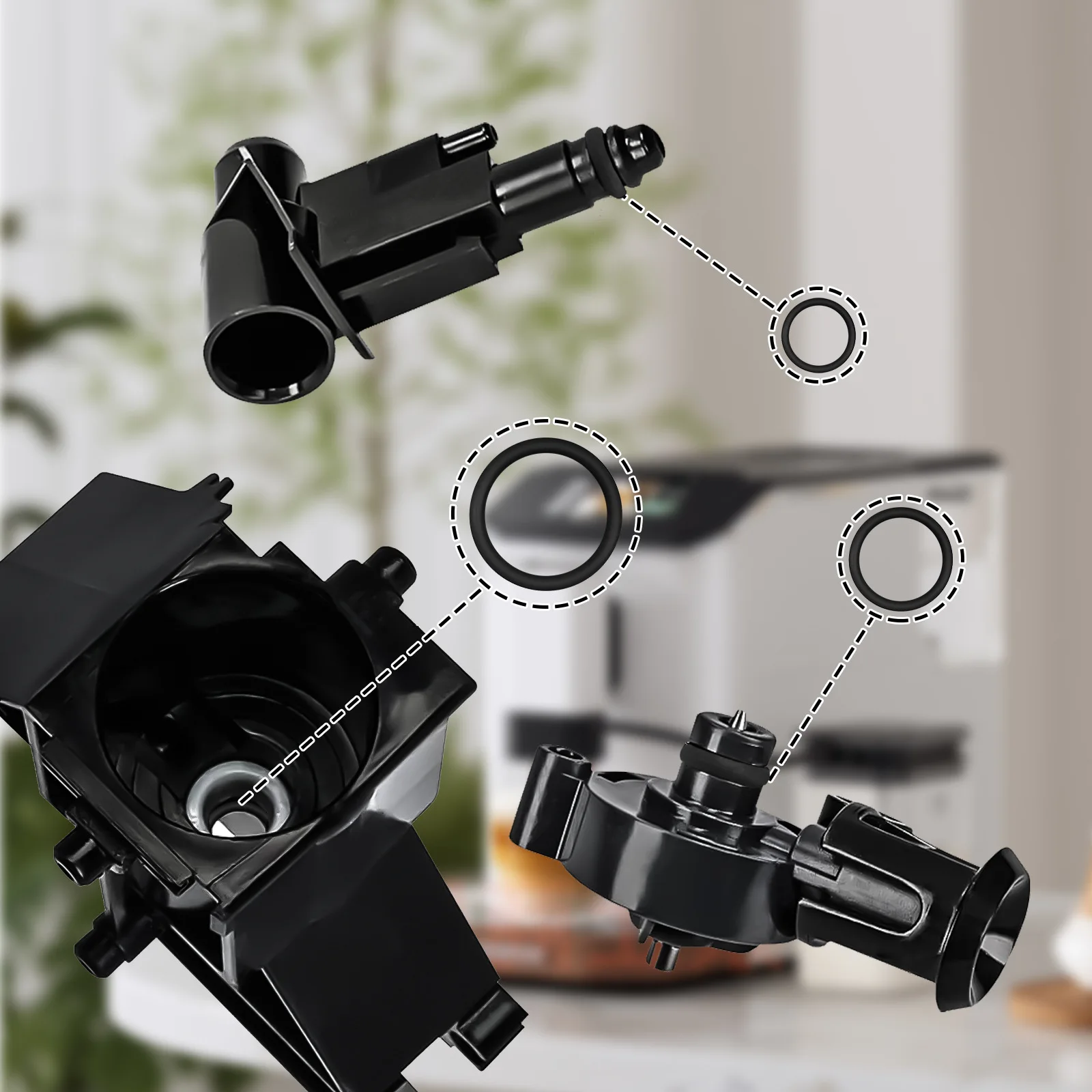 1/2/3 ชุดกาแฟ O-Ring Seal Kit กาแฟเครื่องสกัด Brewer ถังน้ําซีลแหวน Brewing Group Spout Connector ซิลิโคน