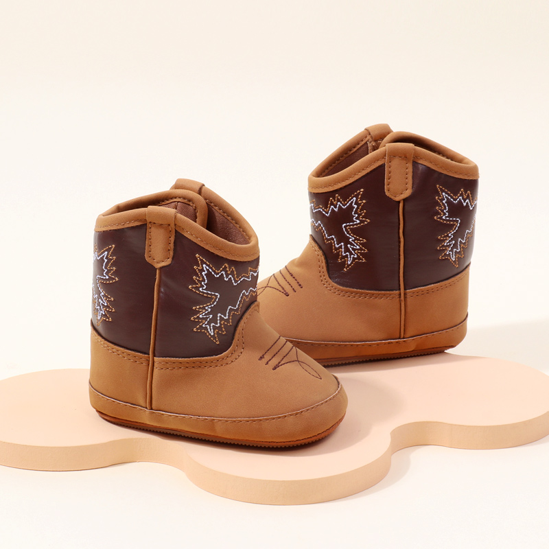 Stivaletti per bambini Morbidi PU e cotone di alta qualità 2024 Nuovo stile Primavera e autunno Scarpe da prewalking per ragazzi e ragazze BHX3210