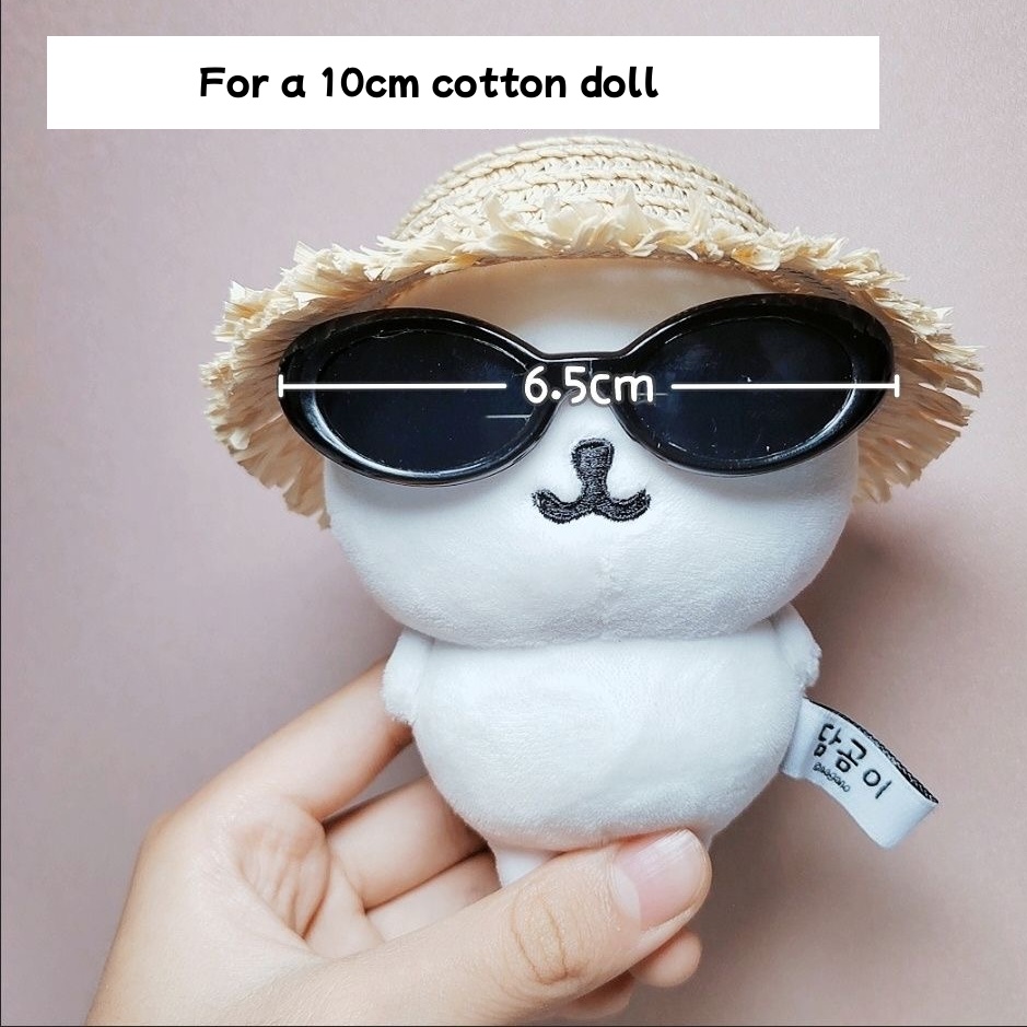 Mini owalne okulary przeciwsłoneczne do Labubu, modne plastikowe okulary do mini pluszaków Labubu, akcesoria do okularów.