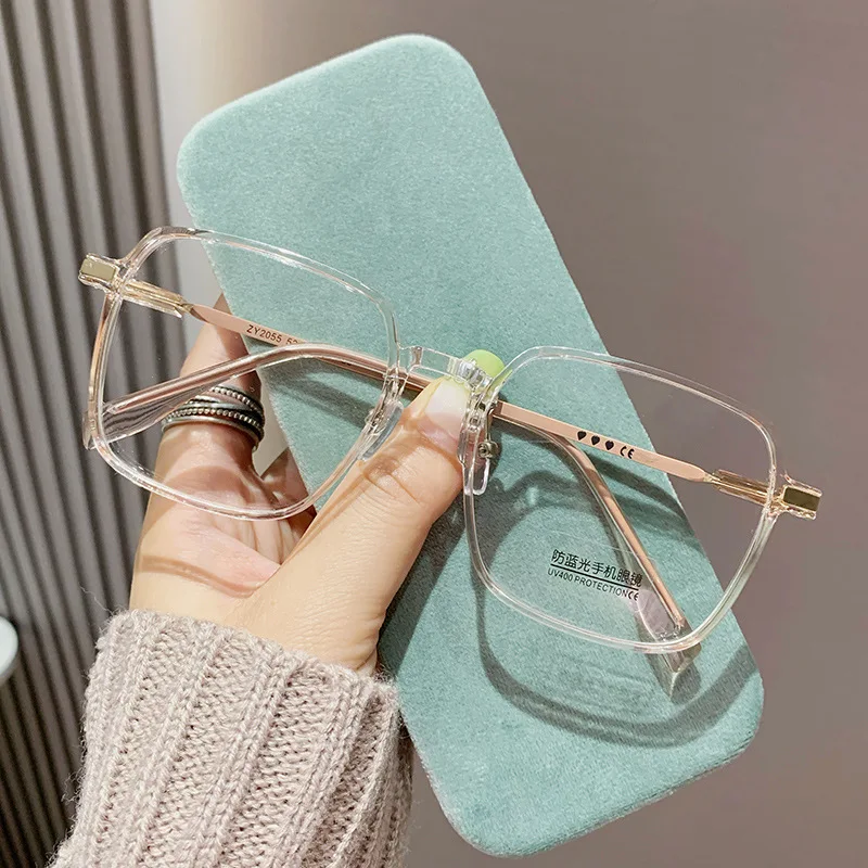 Lunettes de lecture à la mode pour femmes, Anti lumière bleue, presbytie, haute définition, unisexe, monture transparente