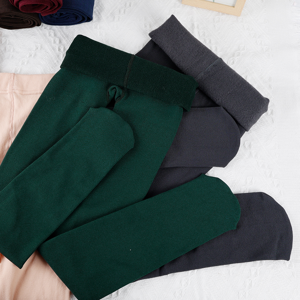 Nuevas mallas térmicas de invierno para mujer, pantalones ajustados de terciopelo gruesos y cálidos de cintura alta, pantimedias, mallas elásticas de lana, medias