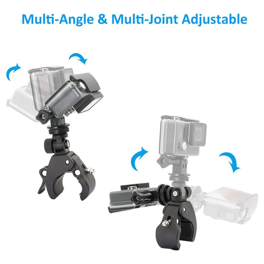 For Gopro 12 11 10 9 8 Bicycle Motorcycle Handlebar Mount Bracket for Go Pro DJI Insta360 SJCAM Holder Action Camera Accessories