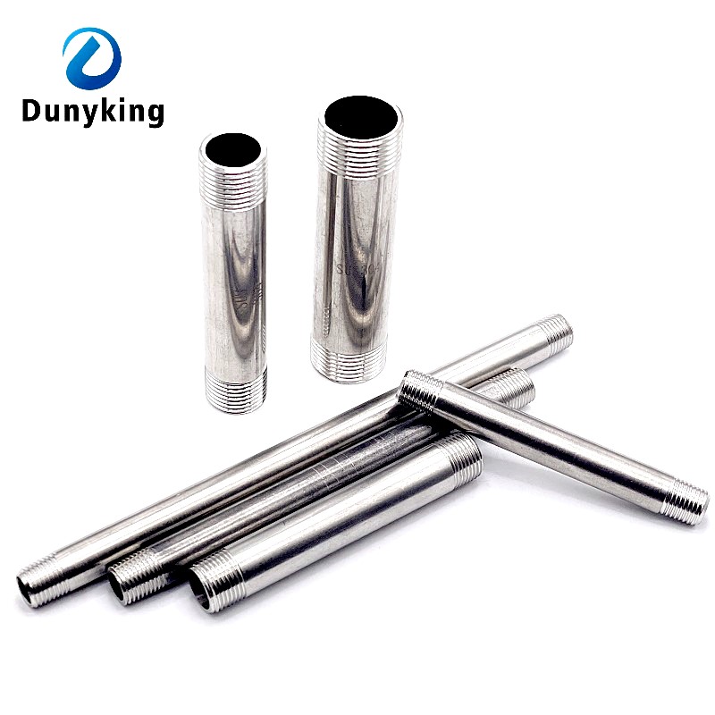 BSP rosca macho boquilla larga 1/8 "1/4" 3/8 "1/2" 3/4 "1" 304 adaptador de conector de instalación de tubería de acero inoxidable