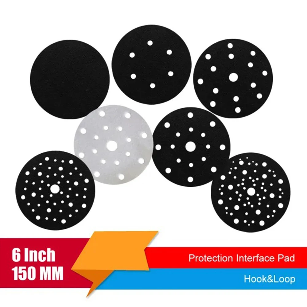 Disco de protección de almohadilla de interfaz multiagujero de 6 pulgadas y 150 MM, herramienta eléctrica para lijadora, almohadilla de lijado, pulido y pulido, gancho y bucle