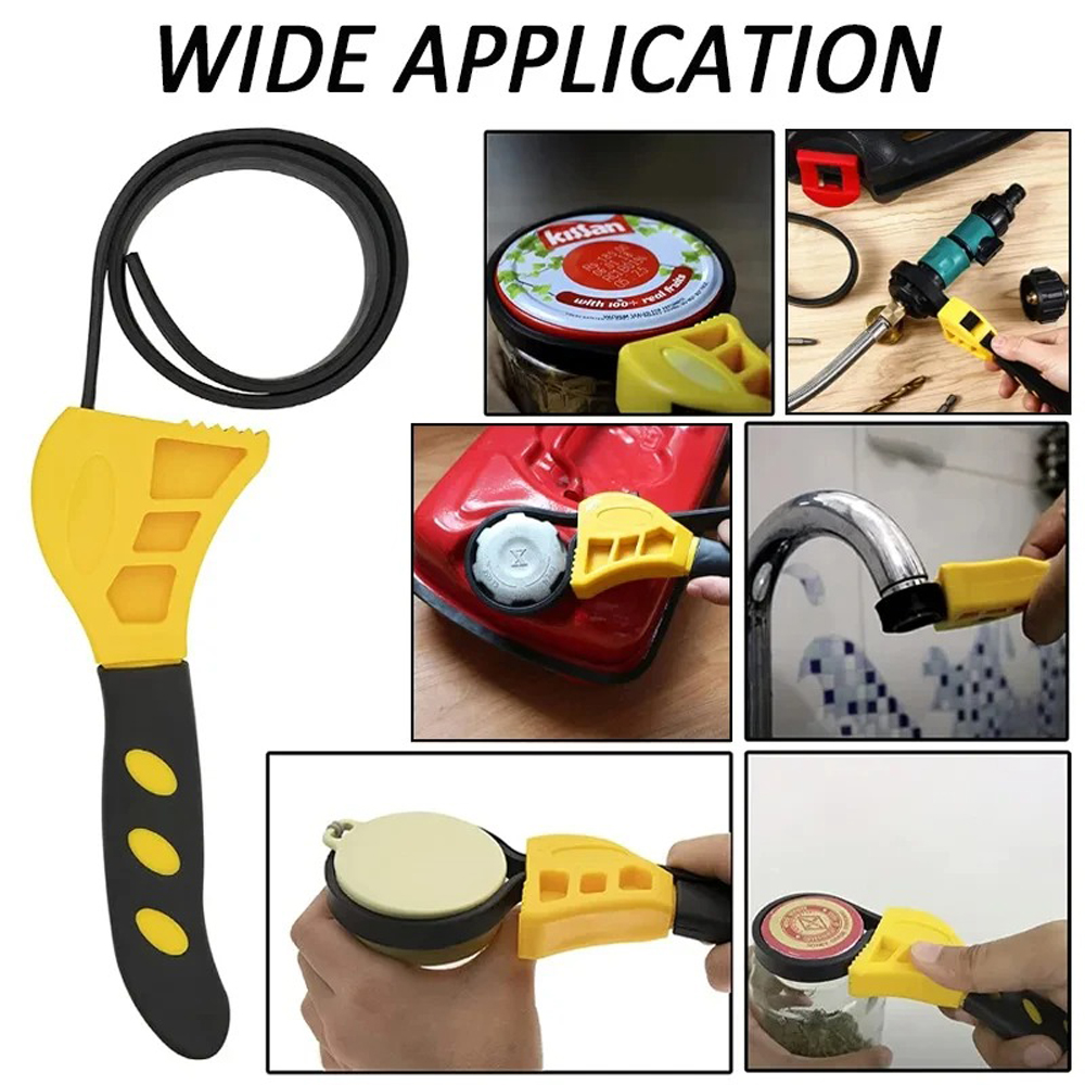 Chave de cinto de 6 polegadas, extrator de filtro de óleo, chave de corrente, abridor de alça, ferramenta de desmontagem ajustável