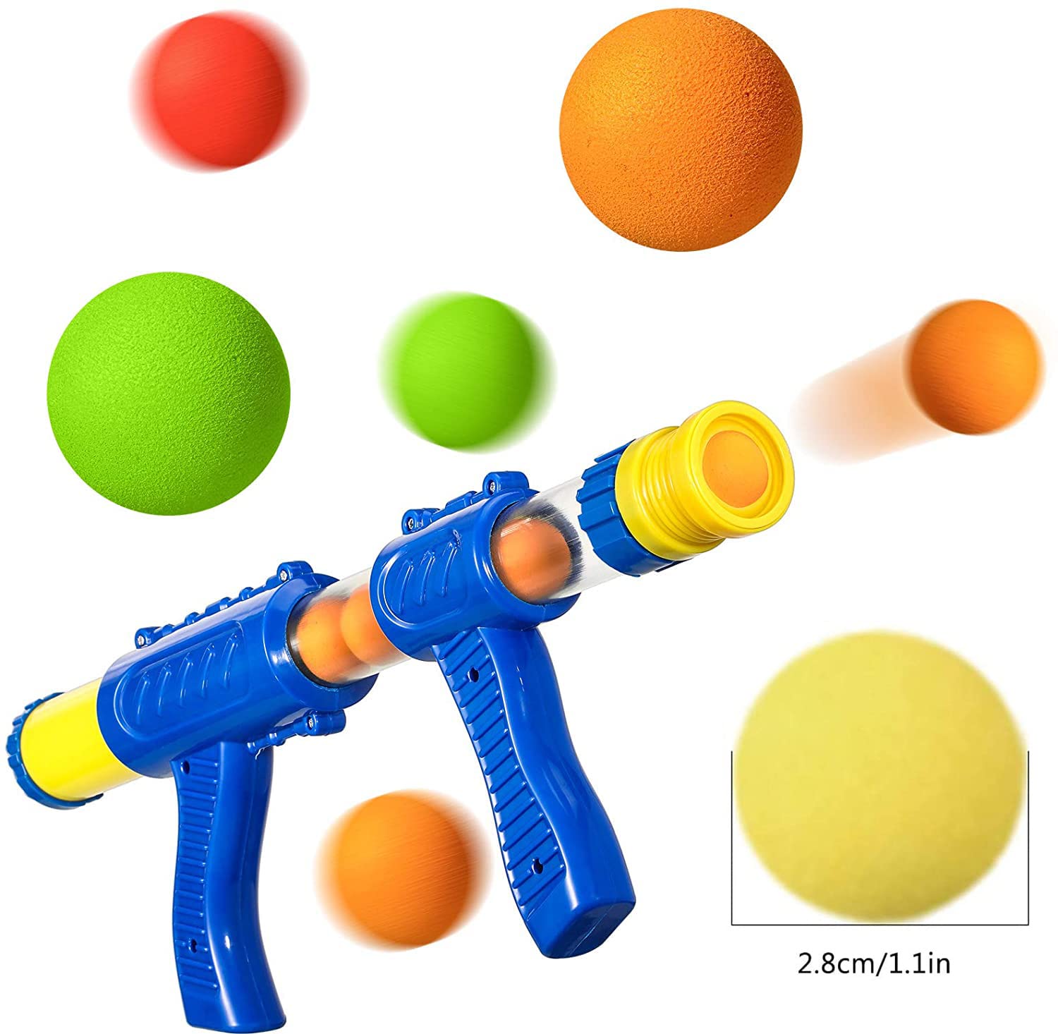 Refill Balls Round Refill Mixed Color Balls for Air Toy Gun Soft Foam Balls Refill Pack Blasters & Replacement Bullet Balls Gift