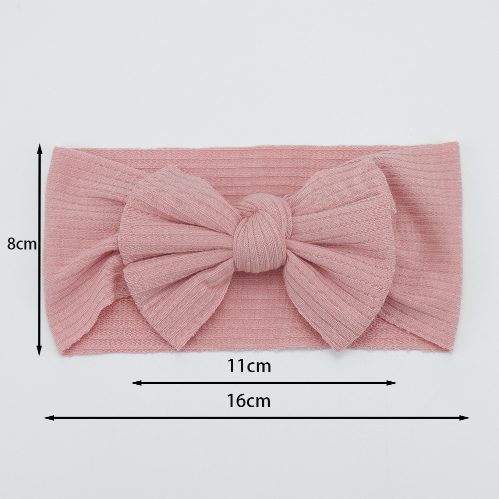 3 ชิ้น/ล็อตถักเด็กแถบคาดศีรษะโบว์ทารกแรกเกิดนุ่มยืดหยุ่นไนลอนHeadbandsสําหรับเด็กผู้หญิงTurbanทารกอุปกรณ์เสริมผมเด็กHeadwear