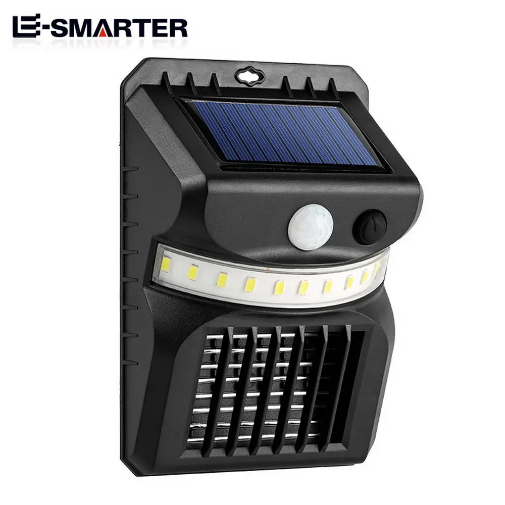Lampe solaire d'extérieur et anti-moustiques, avec fonction de contrôle des moustiques, capteur infrarouge, feu de route étanche pour jardin