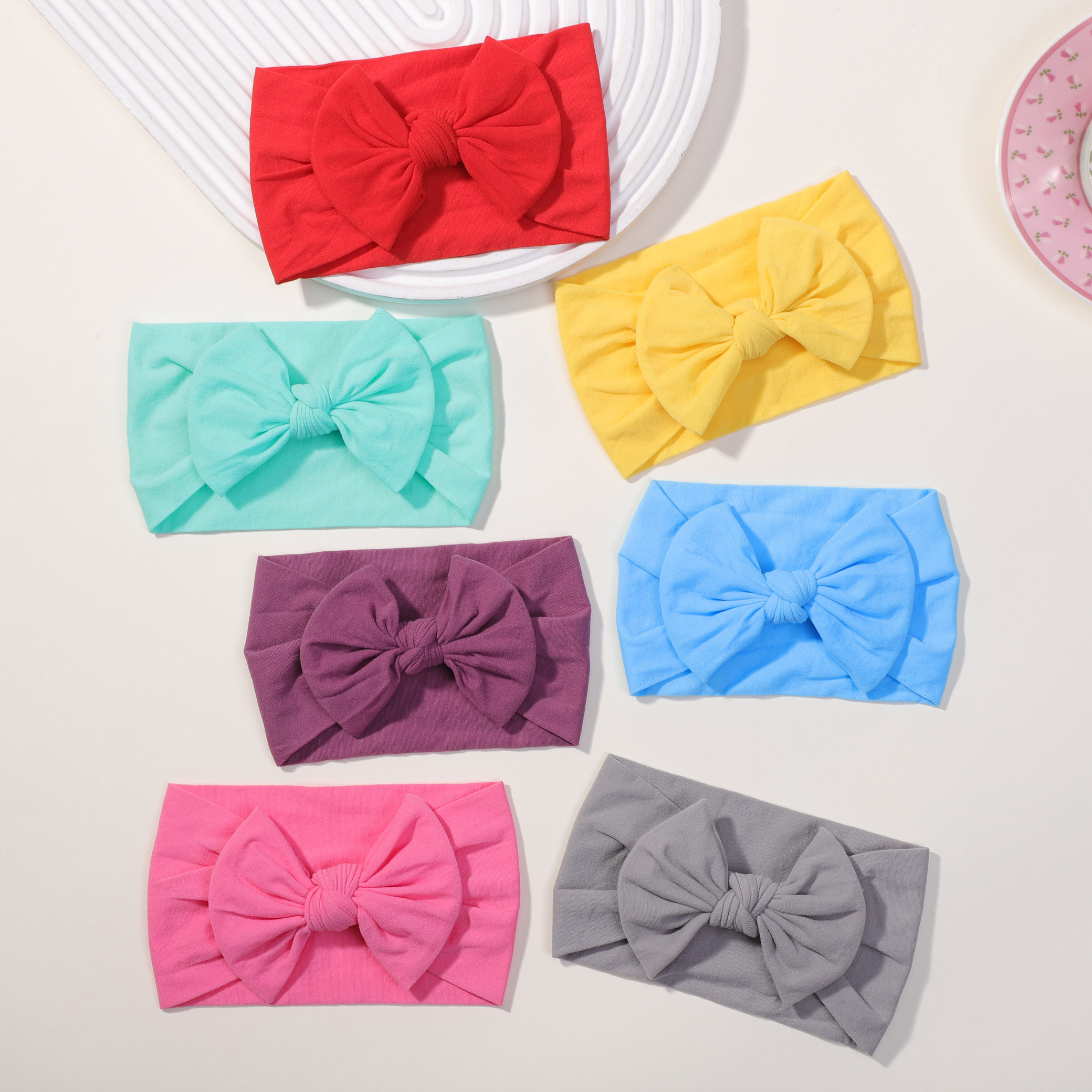 5 pçs bonito arcos bandana do bebê macio elástico faixas de cabelo da menina do bebê para recém-nascido infantil turbante headwear acessórios para o cabelo do bebê
