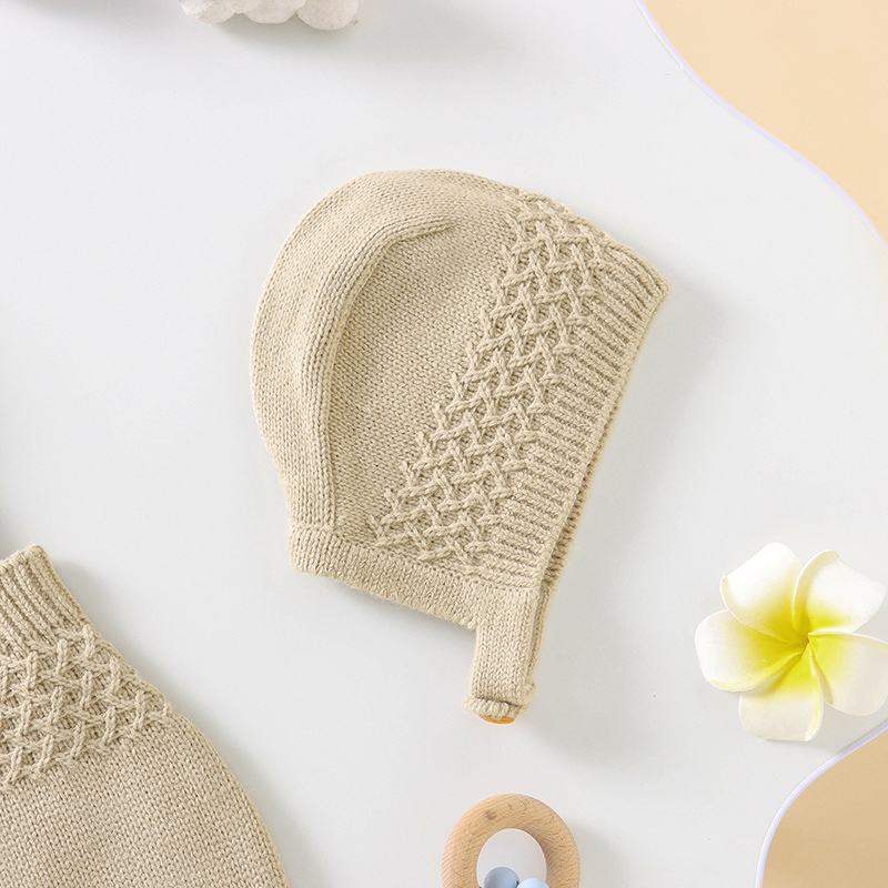 ベビーボディスーツノースリーブ新生児男の子女の子無地カバーオール帽子衣装セット 2 個幼児ユニセックスロンパース子供服