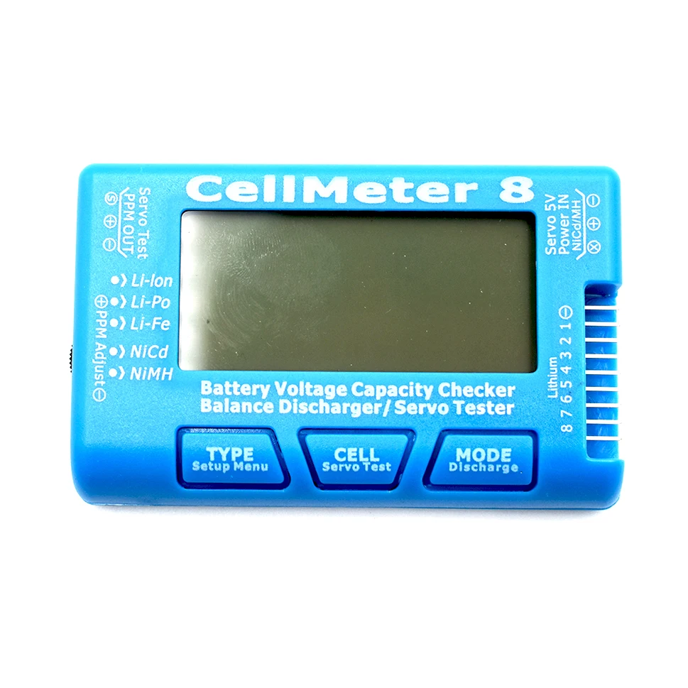RC CellMeter-8 1-8S измеритель напряжения емкости аккумулятора LiPo li-lon NiMH метр 8, высокое качество, оптовая продажа