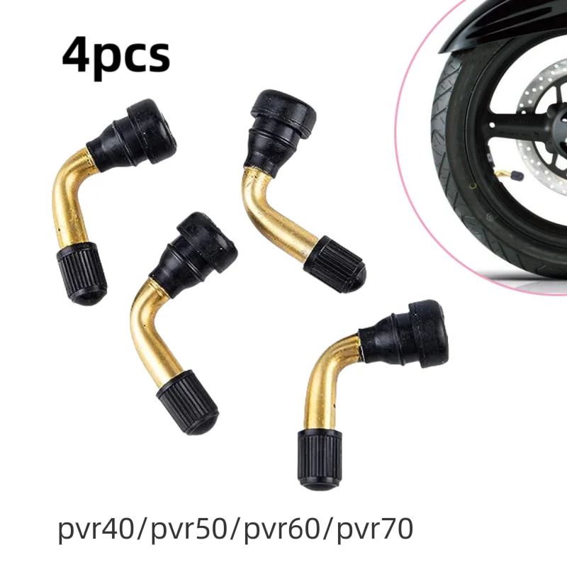 4 stks/set 90 Graden Rubber Hoekstopkraan Voor Tubeless Banden Tepel Voor Tubeless Disc Wiel Tepel (pvr40/pvr50/pvr60/pvr70)