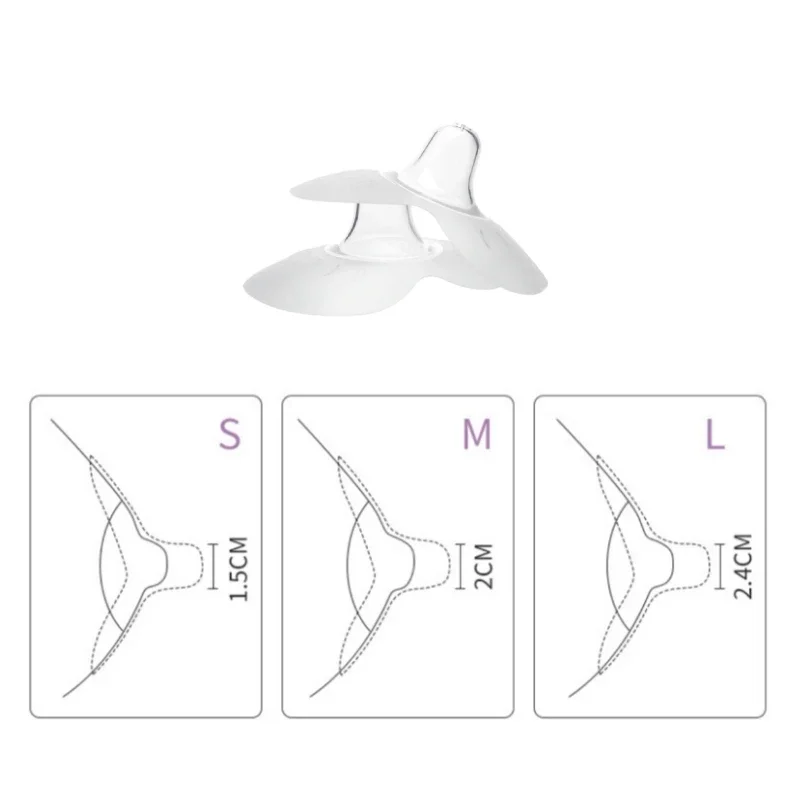 Silicone mamilo protetores para amamentação, estojo claro, escudos de amamentação, mães de alimentação, novo, 2pcs