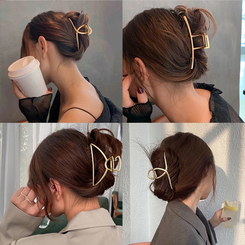 Haar klammern aus Metall, Haar klauen mit eleganter Farbe, für Damen, Vintage, Haarnadel, trend ige Mädchen, Haar-Accessoires