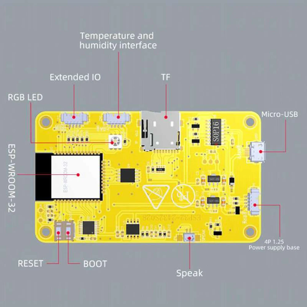 ESP32 โมดูล 240*320 2.8 นิ้ว LCD หน้าจอสัมผัส TFT 2.8 "จอแสดงผล WiFi BLE Board ESP32-2432S028R ILI9341 ไดรฟ์สําหรับ Arduino