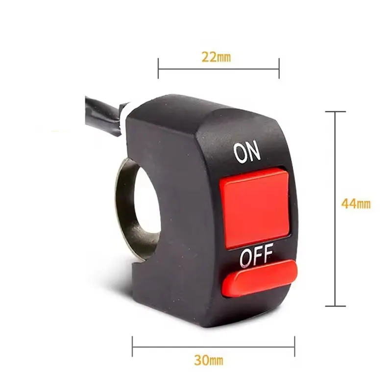Motorcycle Handlebar Flameout Switch Motorbike ON OFF Button for Moto Bike Headlight Signal Lamp Universal Control Buttton 12V