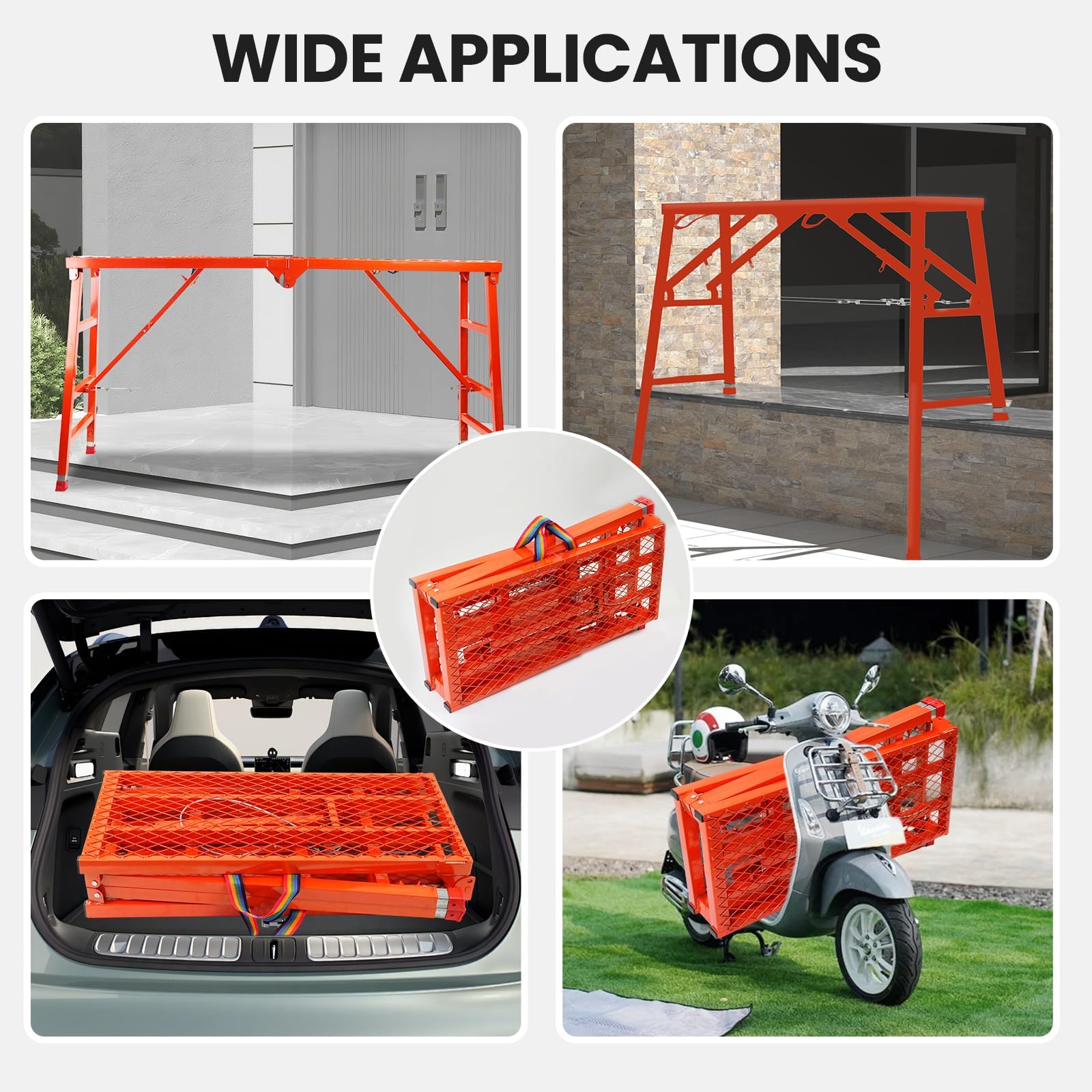 150*40CM Mobile Lifting Folding Scaffolding Renovation Climbing Platform Thickened Work Horse Portable Quick Assembly Scaffold