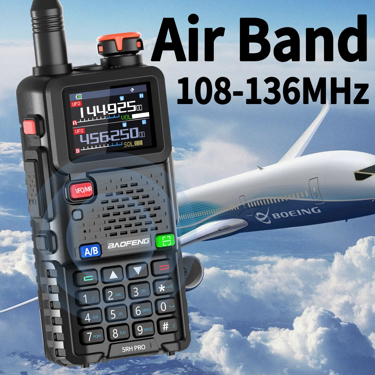 BAOFENG UV-5RH PRO GPS Walkie Talkie Multi Band Wireless Kopierfrequenz Typ-C NOAA Upgrade UV-5RH UV 17 Pro GPS Amateurfunk