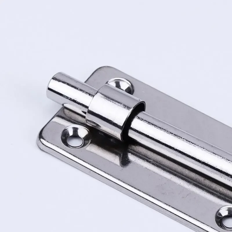 4 Inch Hardware Door Lock Stainless Steel Barrel Bolt Latch Padlock Clasp Set Brushed For Locking Door Window Drawer Cupboard
