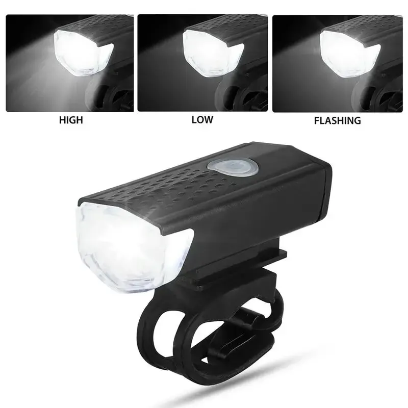 ไฟหน้าจักรยาน MTB ไฟ LED USB ชาร์จได้กันน้ำไฟหน้าจักรยานเสือภูเขาไฟเตือนความปลอดภัยอุปกรณ์จักรยาน