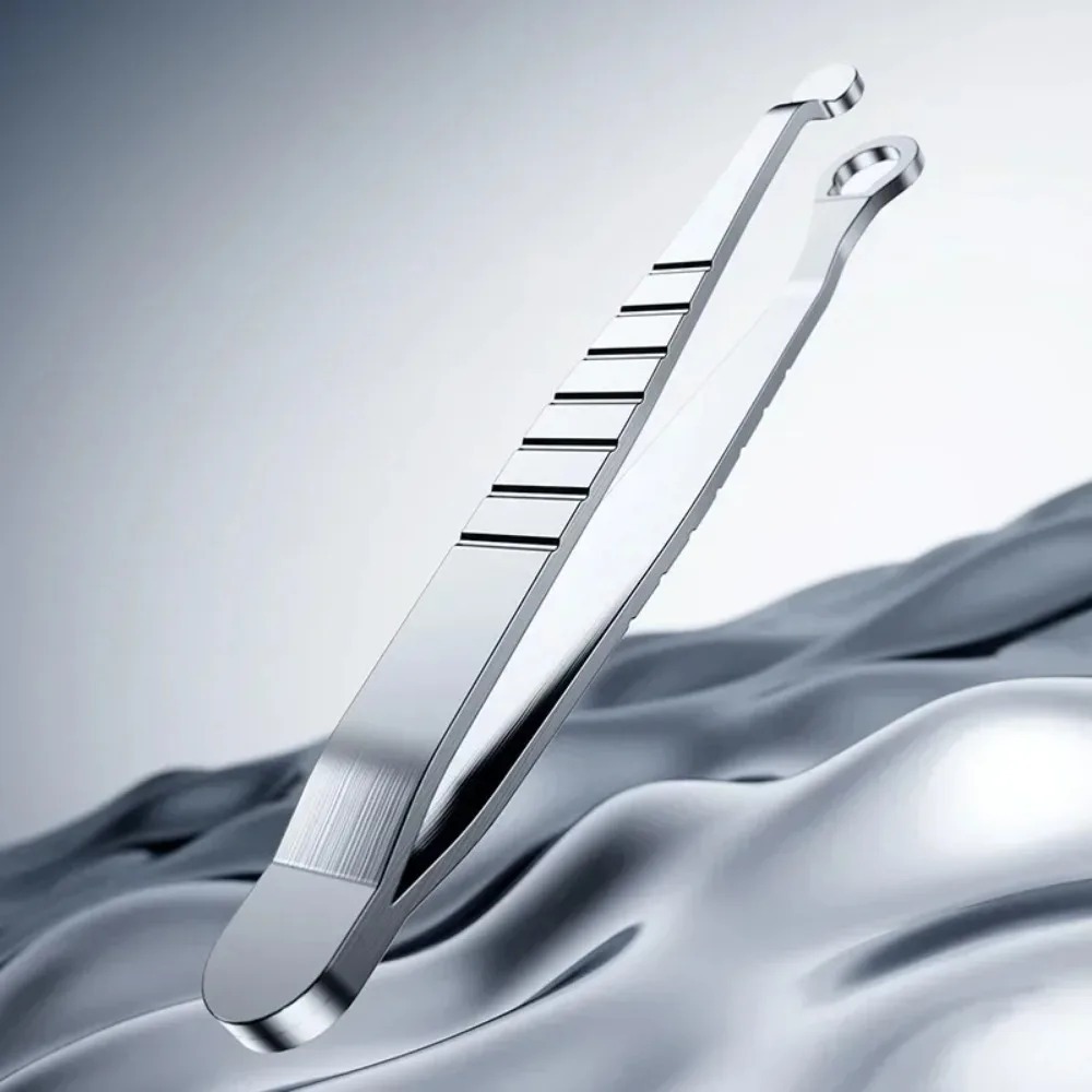 Stainless Steel Nose Hair Removal Tool Manual Round Head Nose Hair Clip Travel Portable Sharp Nose Hair Cleaning Tool