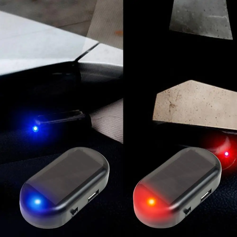 Solar Powered Car Security Light, Simulado Dummy Alarm, Aviso sem fio, Anti-Theft Caution Lamp, Luzes LED piscando