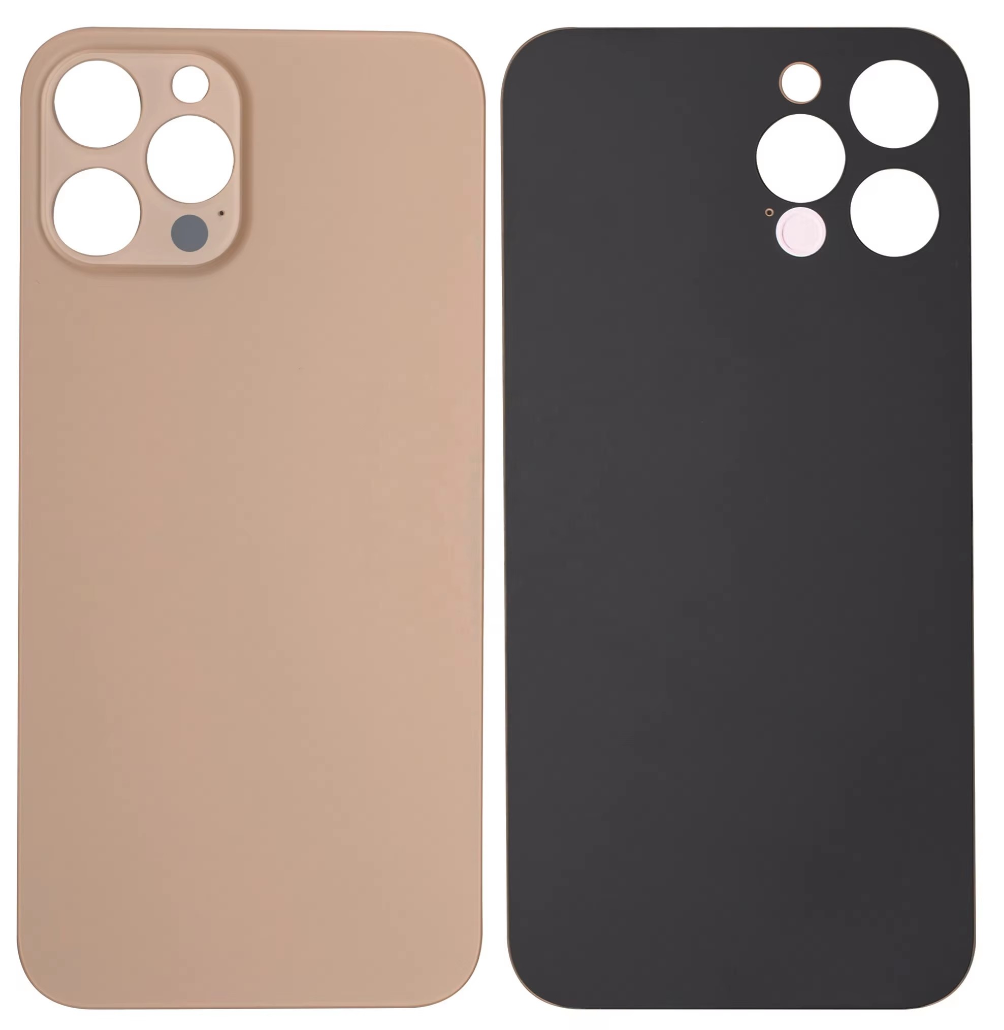 Rückglas + 3M-Kleber für iPhone 12 Pro-12 Pro Max, hintere Abdeckung, Glas, schnelles Ersatzgehäuse, Batterieabdeckung, großes Loch, hinteres Glas