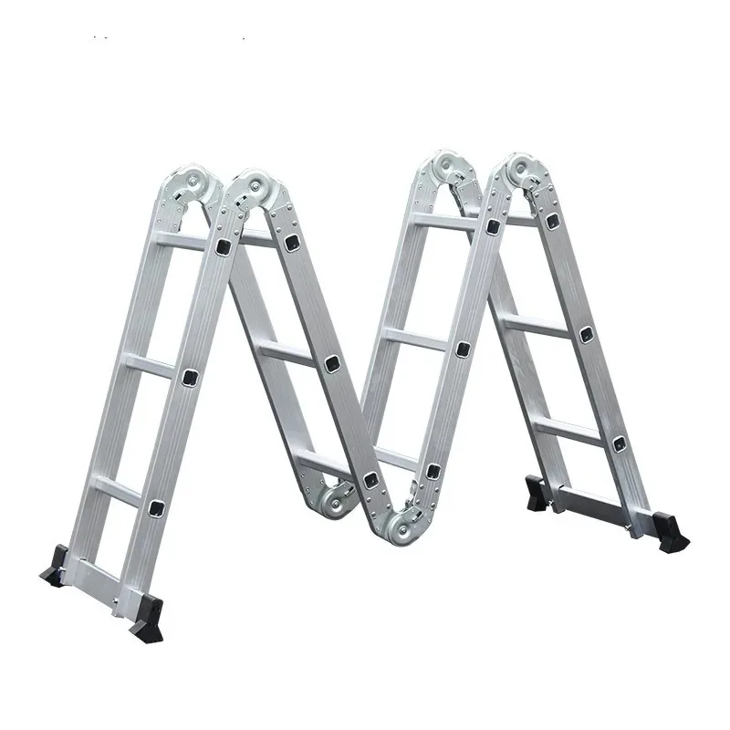 4x3 4x4 4x5 gradini in alluminio multifunzione piccola cerniera scala pieghevole impalcatura leggera pieghevole