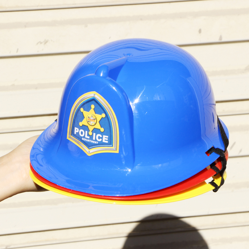 เด็ก Fireman หมวกเด็กฮาโลวีนคอสเพลย์นักผจญเพลิงหมวกกันน็อกพลาสติก Boys Acting Props Party บทบาทเล่นตํารวจวิศวกรหมวก
