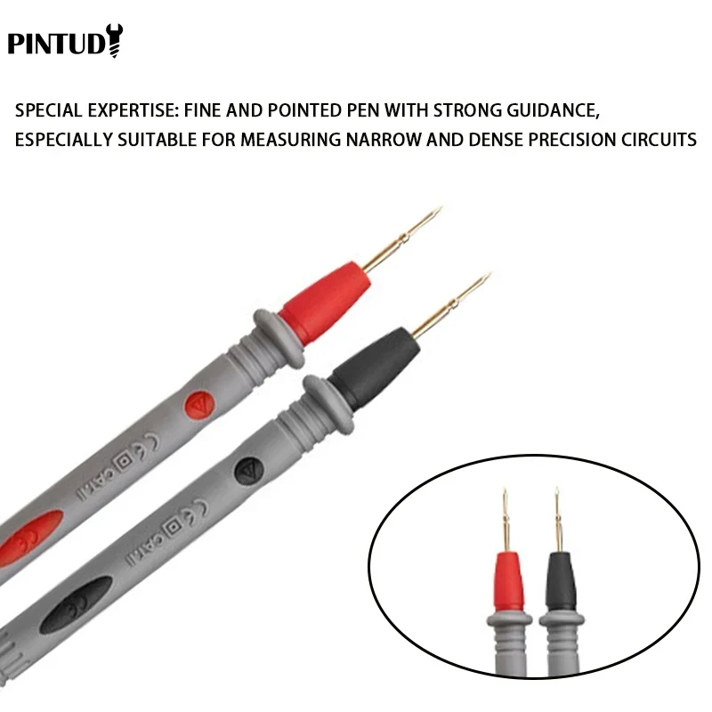 PINTUDY 2PCS 테이블 펜 라인 하이 퀄리티 다기능 전기 테스트 펜 멀티 미터 특수 팁 테스트 펜 조합