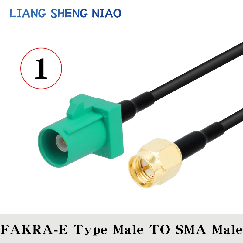 FAKRA E RG174โคแอกเซียลชาย/หญิงสายสำหรับรถยนต์วิทยุดาวเทียม GSM 50Ohm โทรศัพท์มือถือสำหรับ telematics