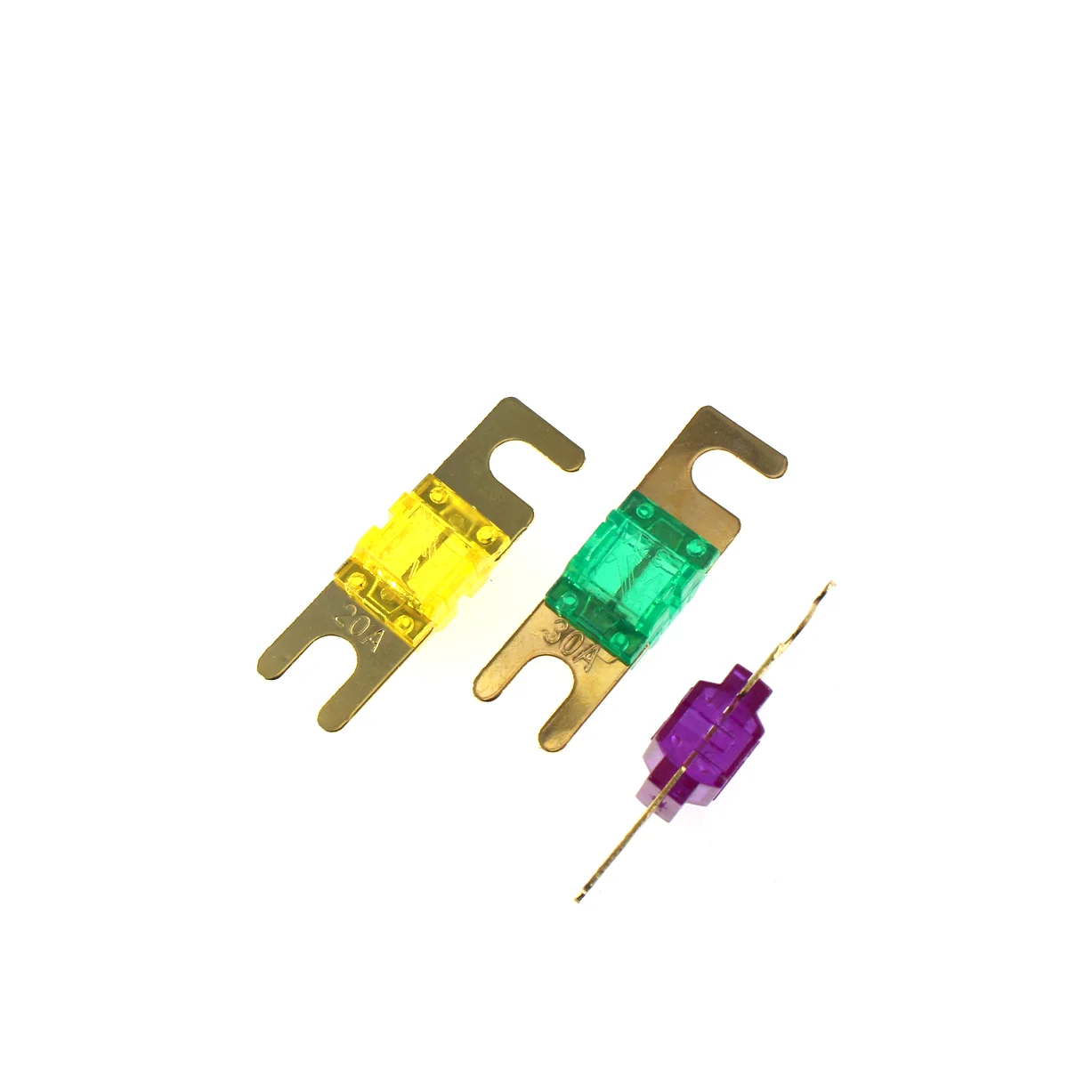 2PCS 15A 20A 30A 40A 50A 60A 70A 80A 100A Fuse Gold fuse