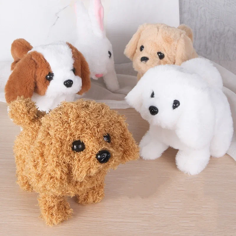 Enfants intelligent interactif en peluche chiot enfants jouets électroniques mignon Robot chien marche écorce saut Wag queue chien jouets pour bébé cadeau d'anniversaire