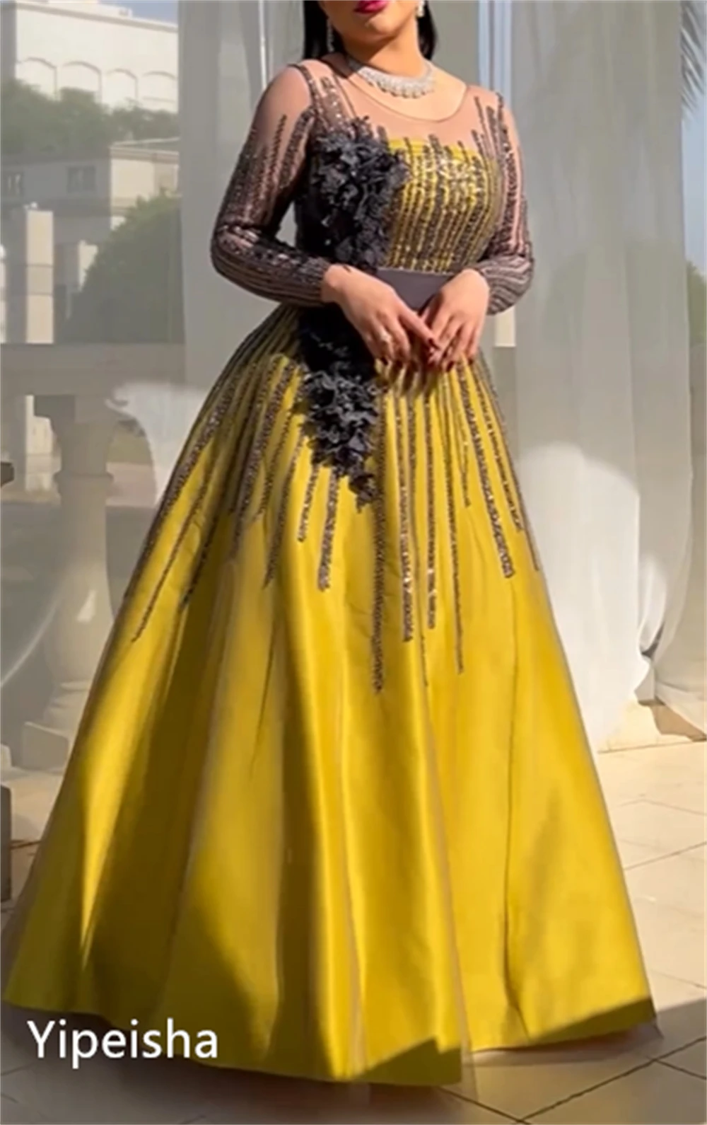 Customized s Beading Applique Wedding Party Ball Gown O-Neck Bespoke Occasion  Long Dresses