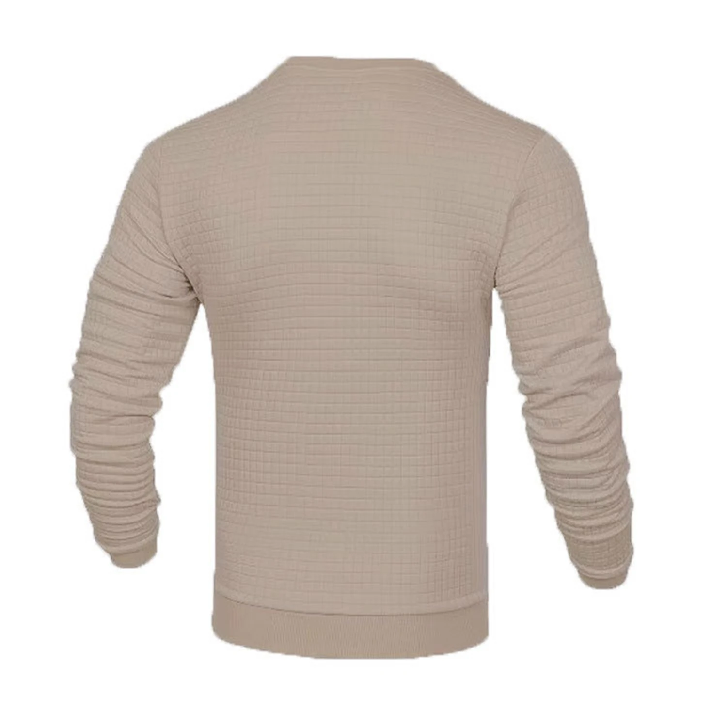 Casaco masculino moda pequena verificação Waffle juventude em torno do pescoço jacquard xadrez com capuz