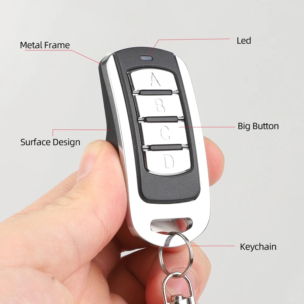 Self-copy Multi Frequency 280 to 868 MHz 4 in 1 Garage Gate Remote Control Duplicator Keychain Barrier Fixed Rolling Code Clone