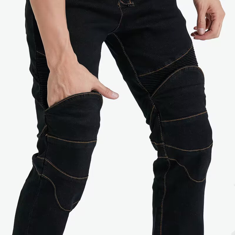 Pantalones vaqueros bordados para hombre, cinturón de Motocross, equipo de protección, opción de licencia de conducir