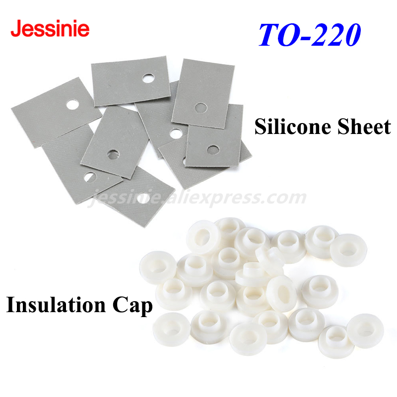 500 stücke/100 stücke TO-220 Isolierte Silikon Pad Blatt Streifen Kühlkörper Shim ZU 220 Transistor Kunststoff Isolierung scheibe