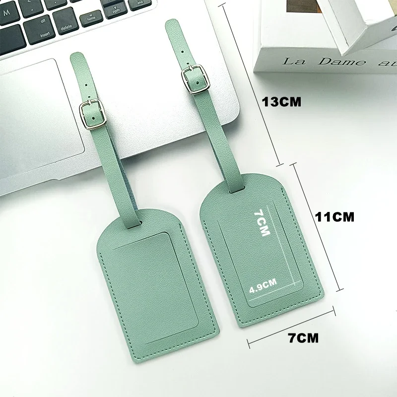 Reisbagagelabel voor dames heren Koffer Identificatie Label Bagage PU lederen instaptas Tag Naam ID Adreshouder Accessoire
