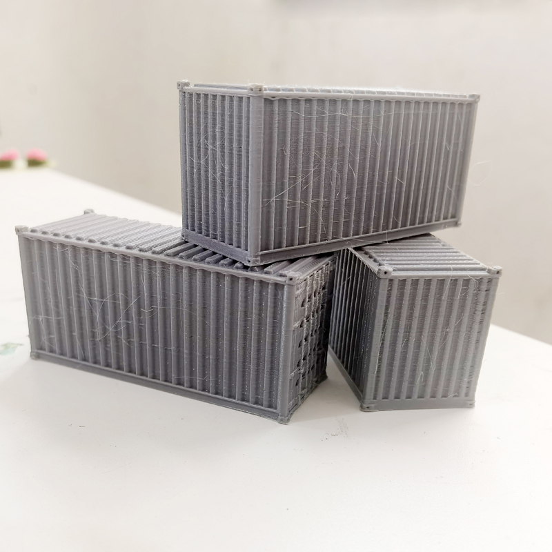 貨物コンテナモデルトレーニングおよび鉄道シーン、貨物車、自由奔放に生きるスケール1:87、20フィート、10フィート、20フィート、バッグあたり2個