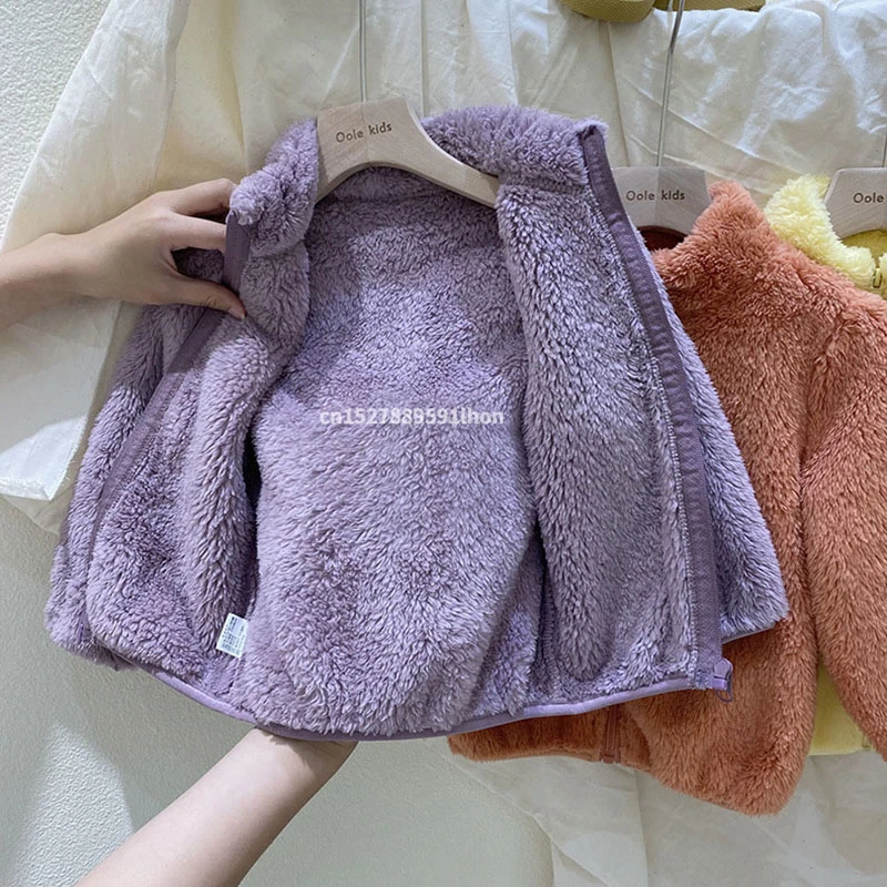Roze Meisjes Jassen Herfst Jas Winter Thermische Fleece Jas voor Kinderen 1 2 3 4 5 jaar Kinderen Jassen Warme Koreaanse Bovenkleding