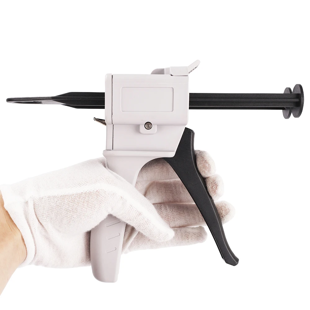50ml Dispenser Gun,Epoxy Glue Gun1:1/2:1 Impression Mixed Dispensing Gun Two-component AB Glue Gun