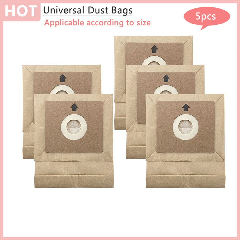 5pcs 범용 진공 청소기 종이 봉투 먼지 수집 가방 프리미엄 교체 보드 가전 액세서리 쓰레기 봉투