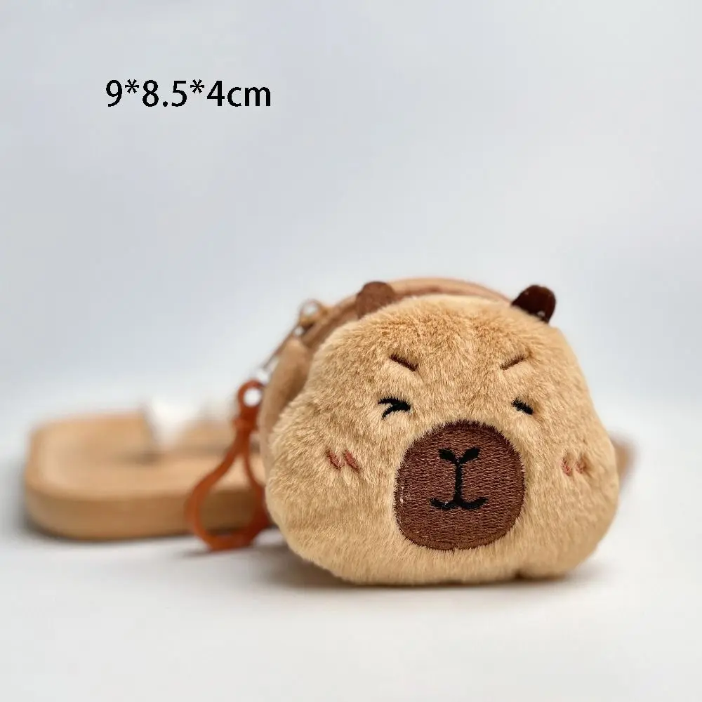 ใหม่ Creative Capybara อะนิเมะตุ๊กตาเหรียญแฟชั่น Kawaii มินิเหรียญรอบการ์ตูนกระเป๋าจี้