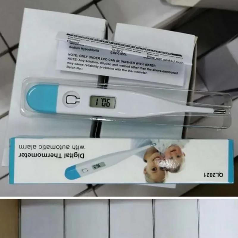 Digitale waterthermometer Nauwkeurige orale en okseltemperatuur Lezen Koortswaarschuwing Termometer Babybadthermometers