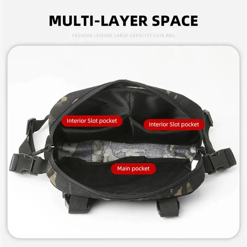 Borsa tattica Borsa pettorale Custodia frontale impermeabile Molle Nylon Arrampicata Zaino da campeggio Zaino da viaggio per caccia all'aperto