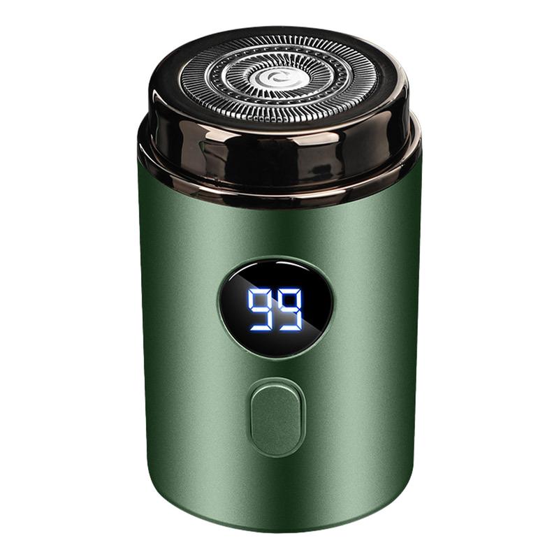 Small Electric Shaver Travel-Sized Beard Trimmer with Digital Display Face Shaving Kit Rechargeable Face Shaver for Dad