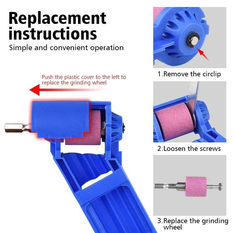 SenNan 2.0-12.5mm Portable Drill Bit Sharpener Corundum Grinding Wheel Bit Tool Twist Drill Bit Sharpening Machine Hand Tool Set