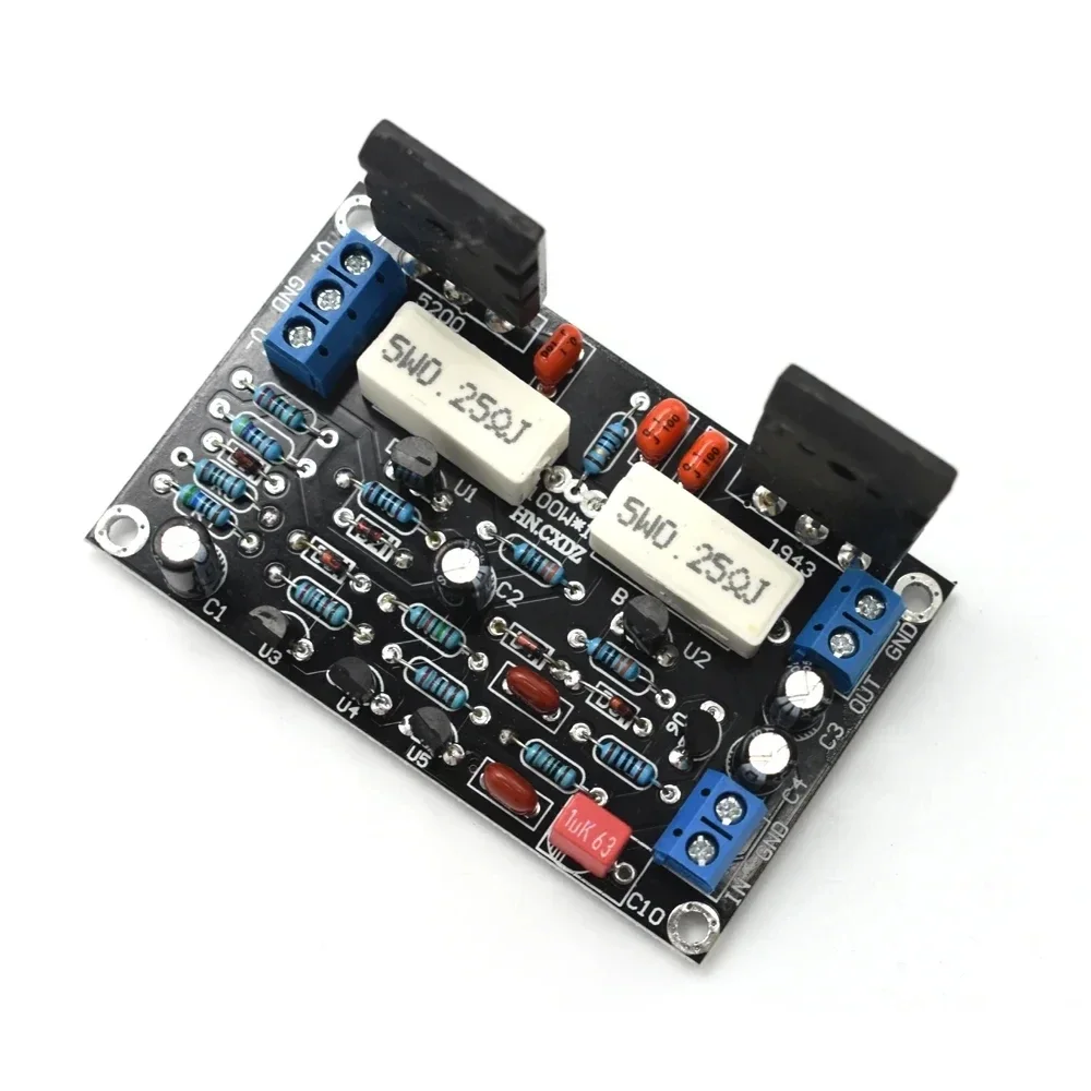 2SC5200+2SA1943 หลอด 100W DC 35V Mono Channel เครื่องขยายเสียงไฮไฟ Board
